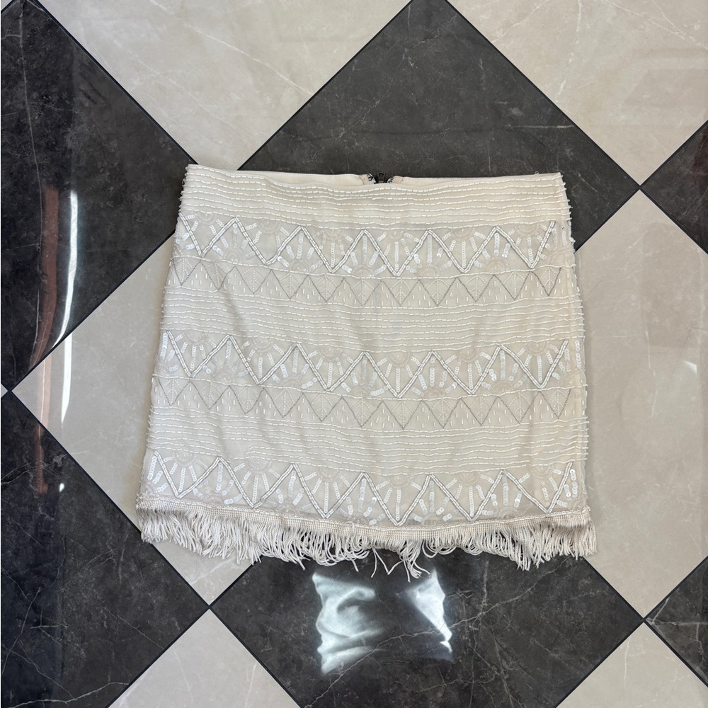Alice + Olivia beaded mini skirt